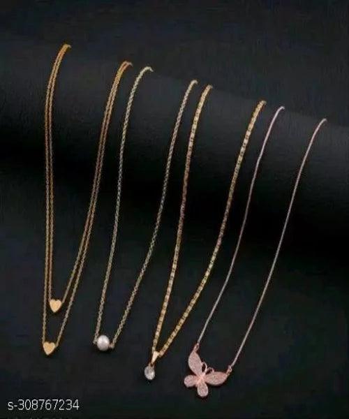 Shimmering Beautiful necklace combo for women And girls - Springkart
