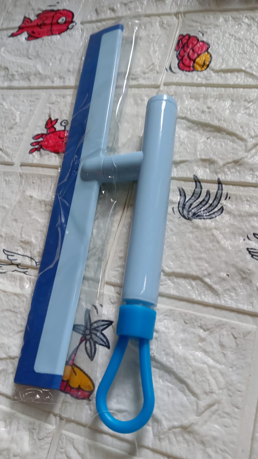 Glass Cleaning Wiper Window Cleaner, for Bathroom, Windows, and Car Glass, Window Mirror Scraper Brush with Soft Rubber - Springkart