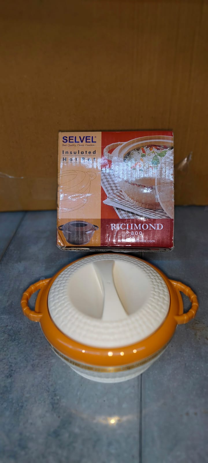 Insulated Hot Pot With Inner Stainless Steel Serving Casserole with Lid (800 ML Approx) - Springkart