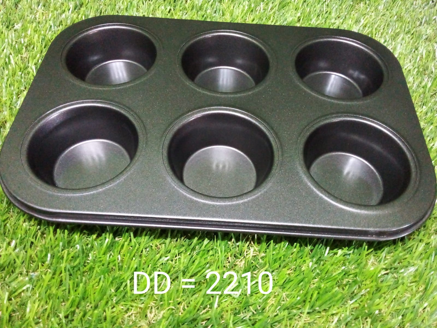 Non-Stick Reusable Cupcake Baking Slot Tray for 6 Muffin Cup - Springkart