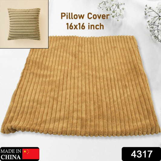 Throw Pillow Covers, 16x16 inch, Pack of 1 Couch Pillows Cover, Soft Corduroy Decorative Pillow Covers, Square Pillowcase for Bed Sofa Chair Bedroom Home Farmhouse Decor (1 Pc) - Springkart