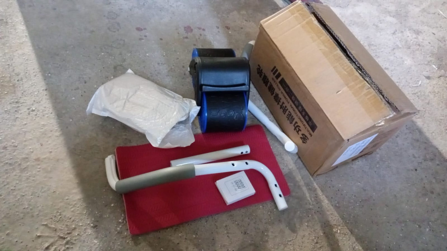 Abdominal Roller Wheel, Automatic Rebound Sponge Handle, Double Wheel Abdominal Roller, Non-Slip Timer Function with Elbow Support for Exercises for Body Fitness Strength Training Home Gym - Springkart