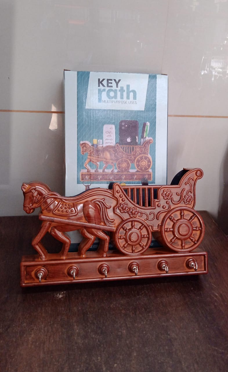 Plastic Rath Design Plastic 6 Hook Key Holder (1 Pc) - Springkart