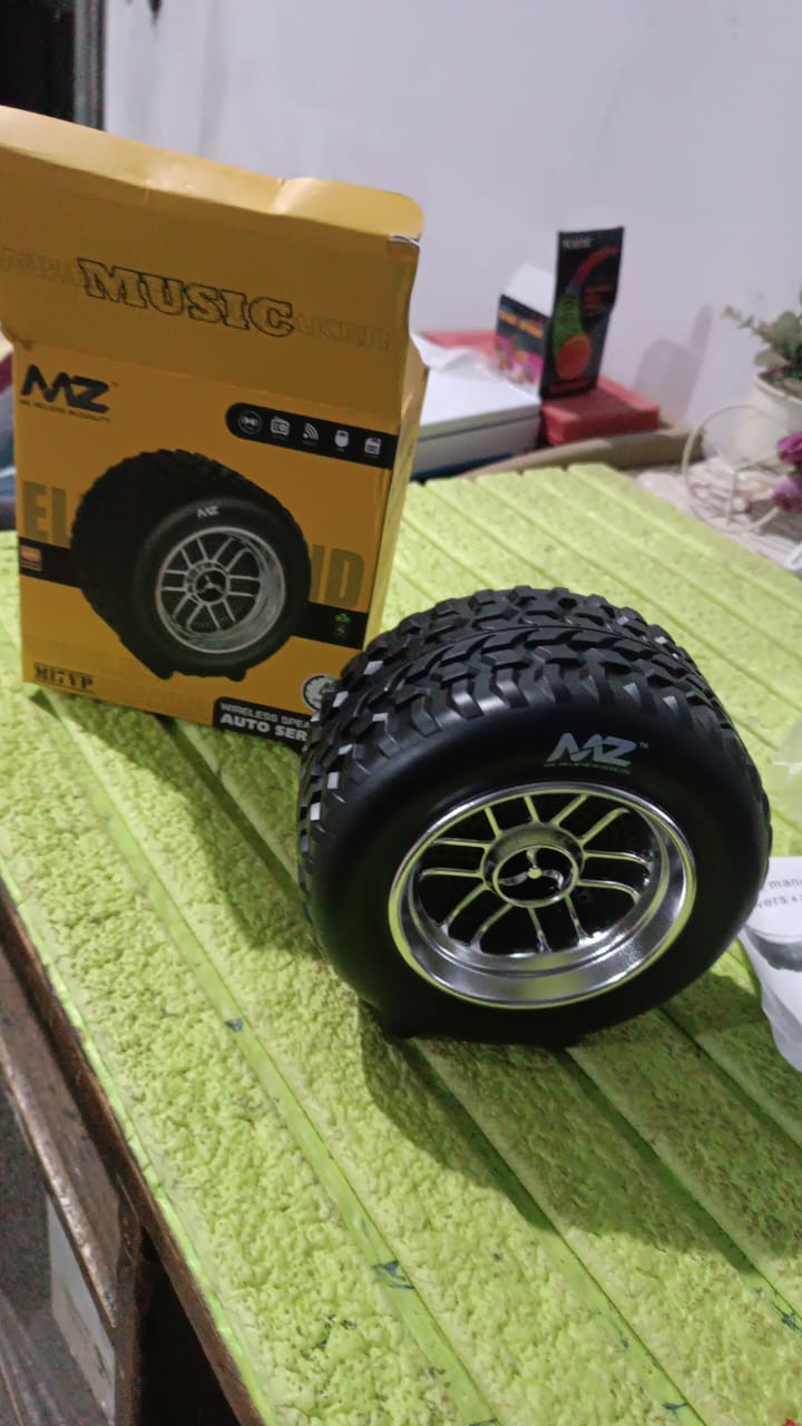 Portable Tyre / Wheel Shape Wireless Bluetooth Speaker (1 Pc) - Springkart