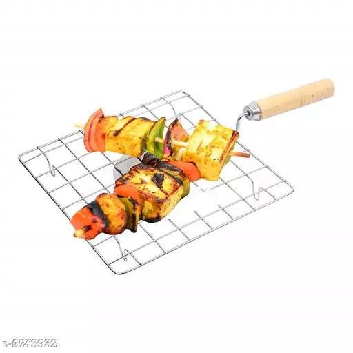 Krivish Square Papad Chapati Roti Grill Jali With Wooden Handle - Springkart