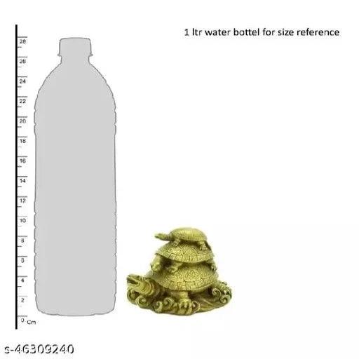 Triple Tortoise, Oval Shape, Resin Made, Size Aprox 9cm and 150g, Pack of 1 Triple Tortoise - Springkart