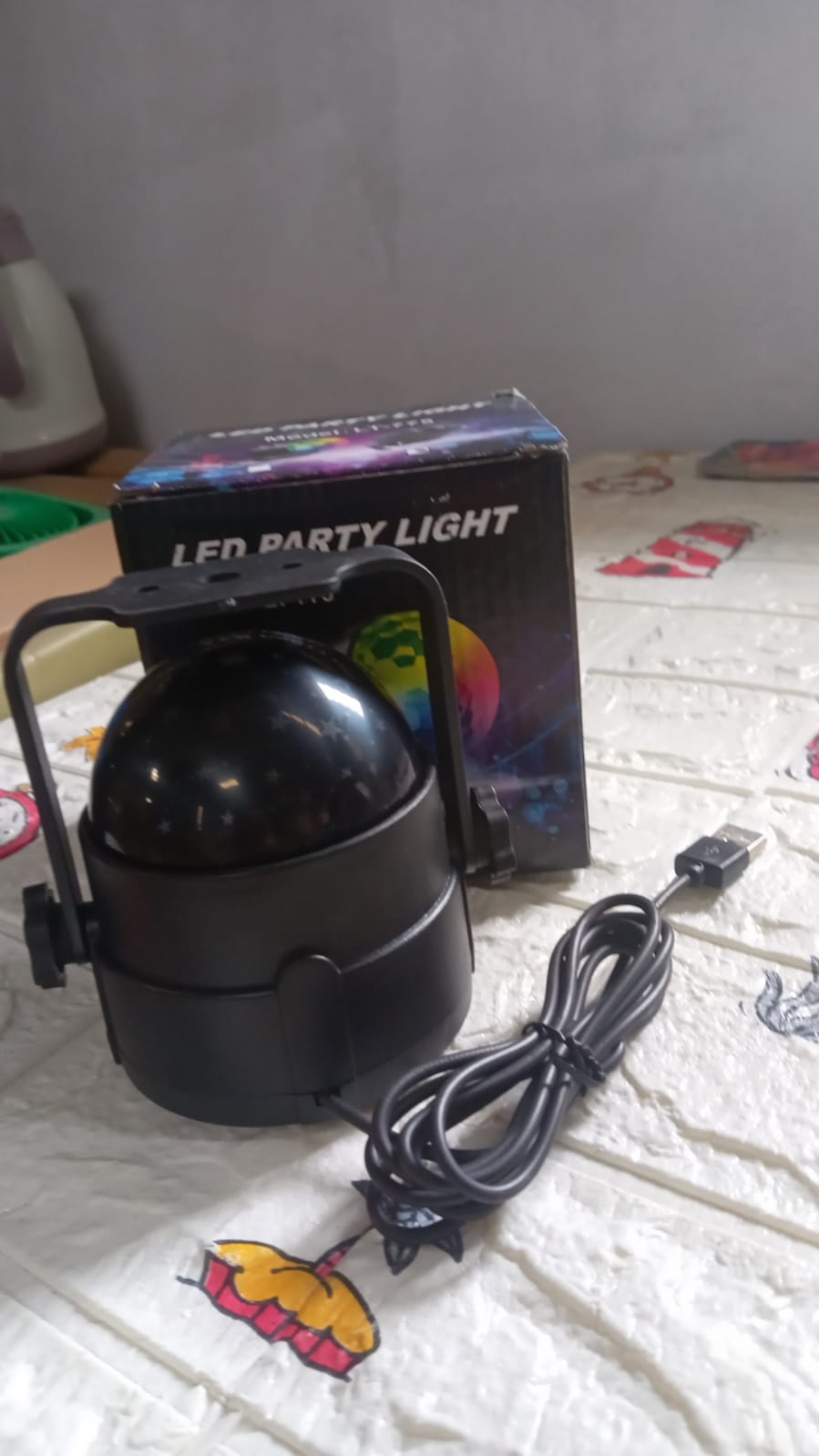 DJ Light Party Disco Light for Home Party, Led Disco Ball Colors Pattern & Modes Dancing Light for Room Rotating Bulb Magic Lights for Diwali, Wedding Holiday Party, Party Gift Kids Birthday - Springkart