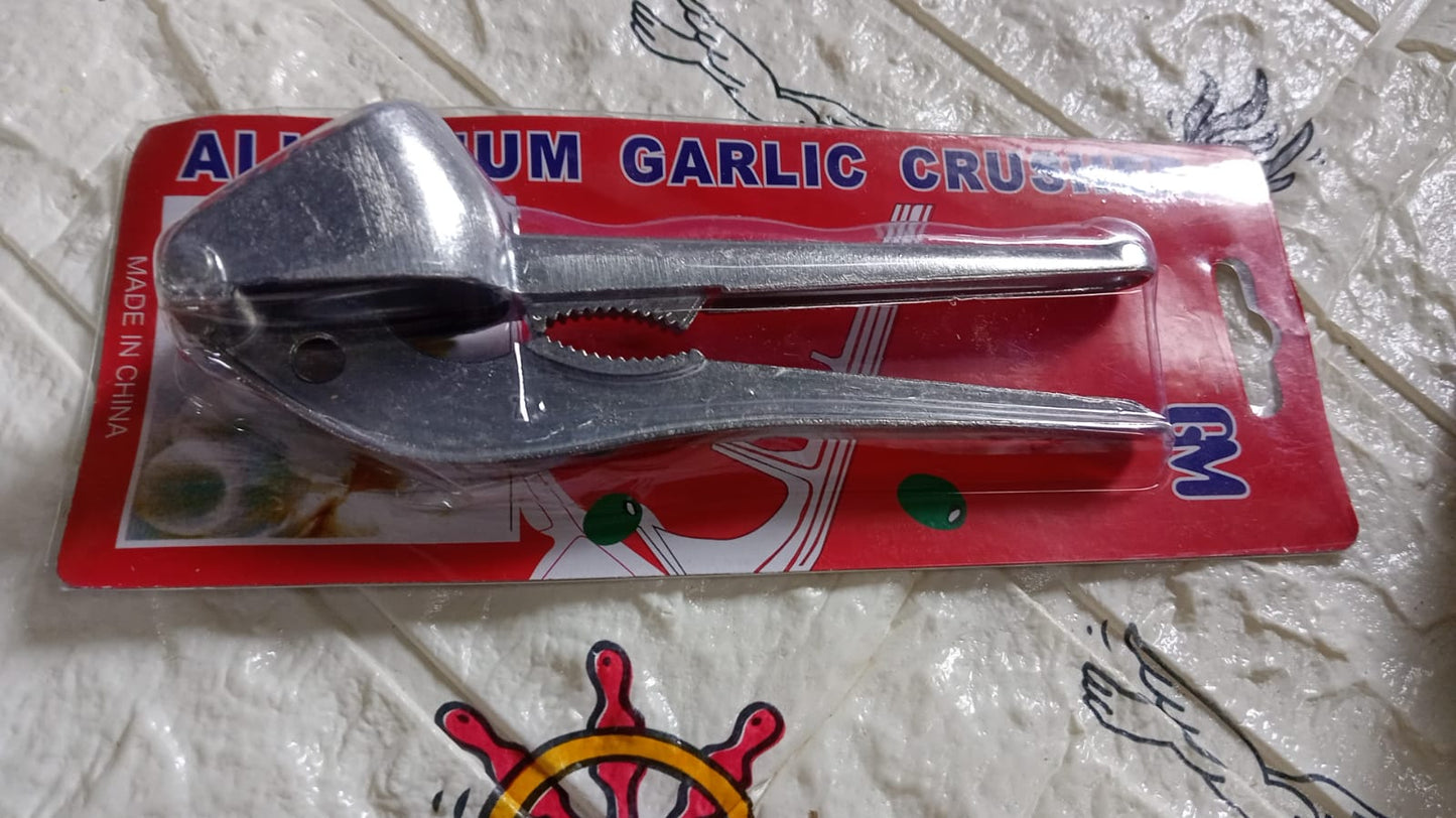 Garlic Press All Aluminum Easy to Use with Light Weight without Difficulty Cooking Baking, Kitchen Tool, Safe - Springkart
