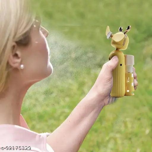 Portable 2 in 1 Water Spray Mist Fan Electric USB Rechargeable - Springkart