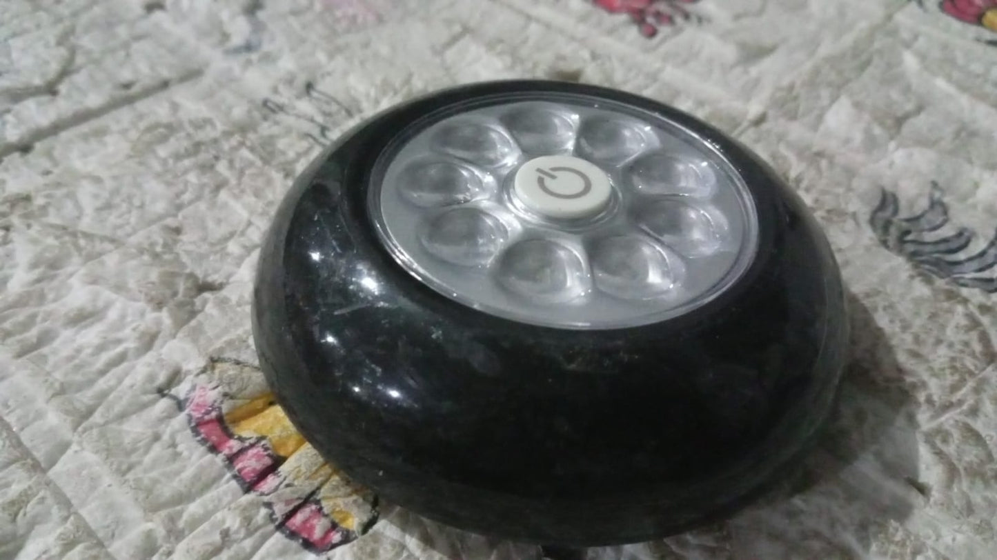 9 LED Touch Light Closet Light Battery Powered Stick-on Anywhere Puck Lights with New Strong Adhesive for Cabinet, Stair, Bedroom, Kitchen Night Light Stick Tap Night ( Battery Not Included / 1 Pc ) - Springkart