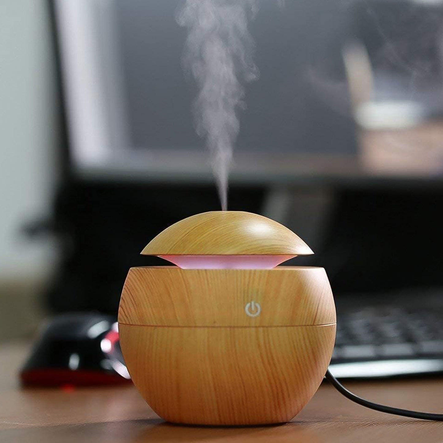 Ultrasonic Aromatherapy Humidifier Usb Desktop (130 Ml 1 Pc) - Springkart