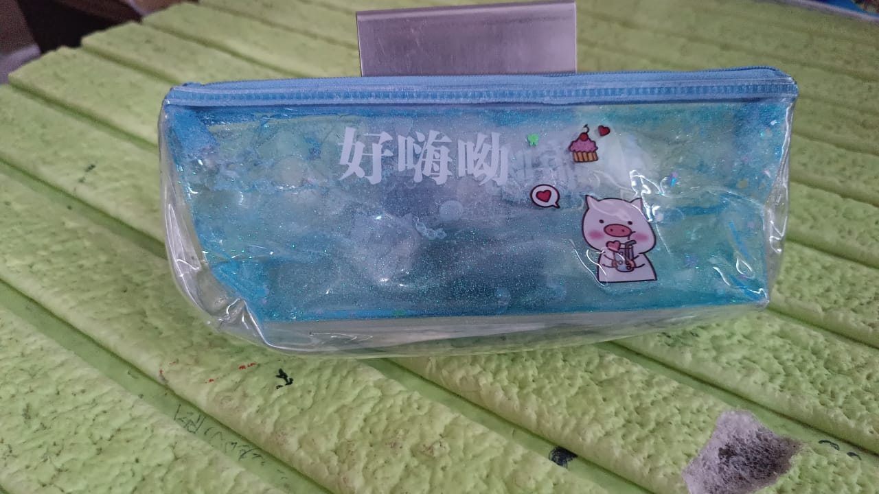Transparent Unicorn Water Glitter Gel Pencil Zip Pouch (1 Pc) - Springkart