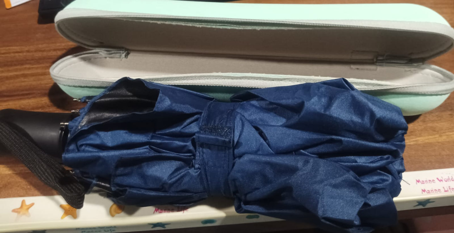 2-Fold Manual Open Umbrella (Umbrella With Case / 1 Set / Mix Color) - Springkart