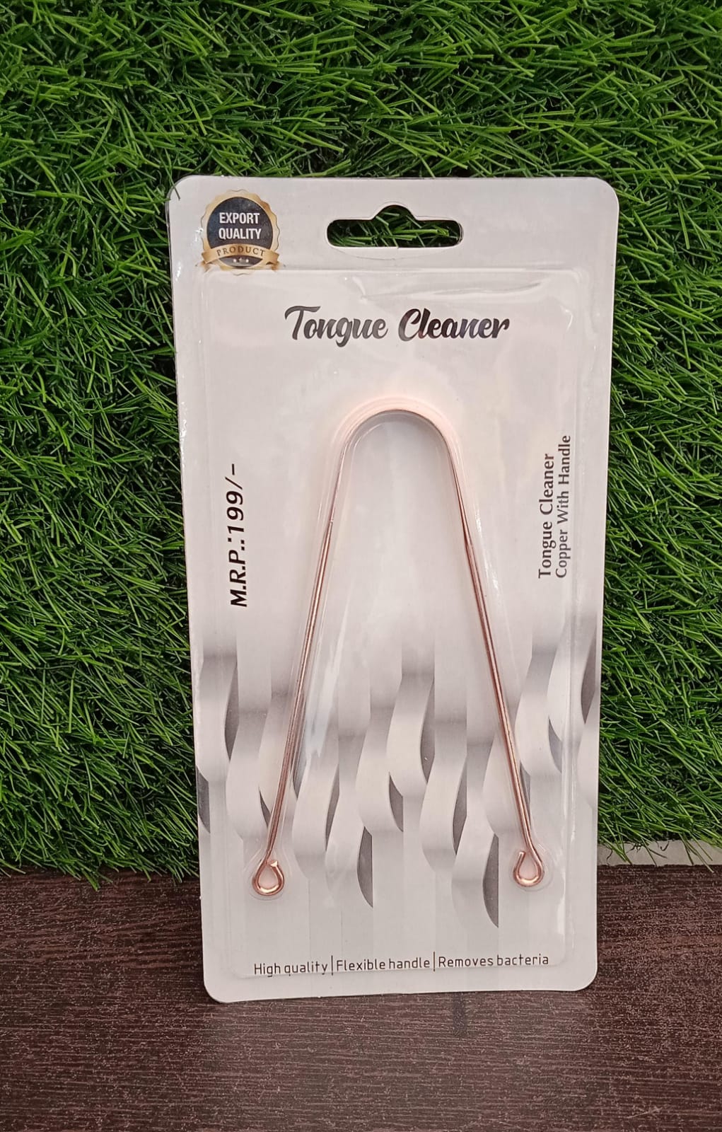 Tongue Cleaner For Kids & Adults | Tongue Scraper For Bad Breath, Maintain Oral Hygiene for Daily Use | for Fresh Breath & Bacteria Removal | Improved Taste (Steel, Copper, Tongue Cleaner / 1 Pc) - Springkart