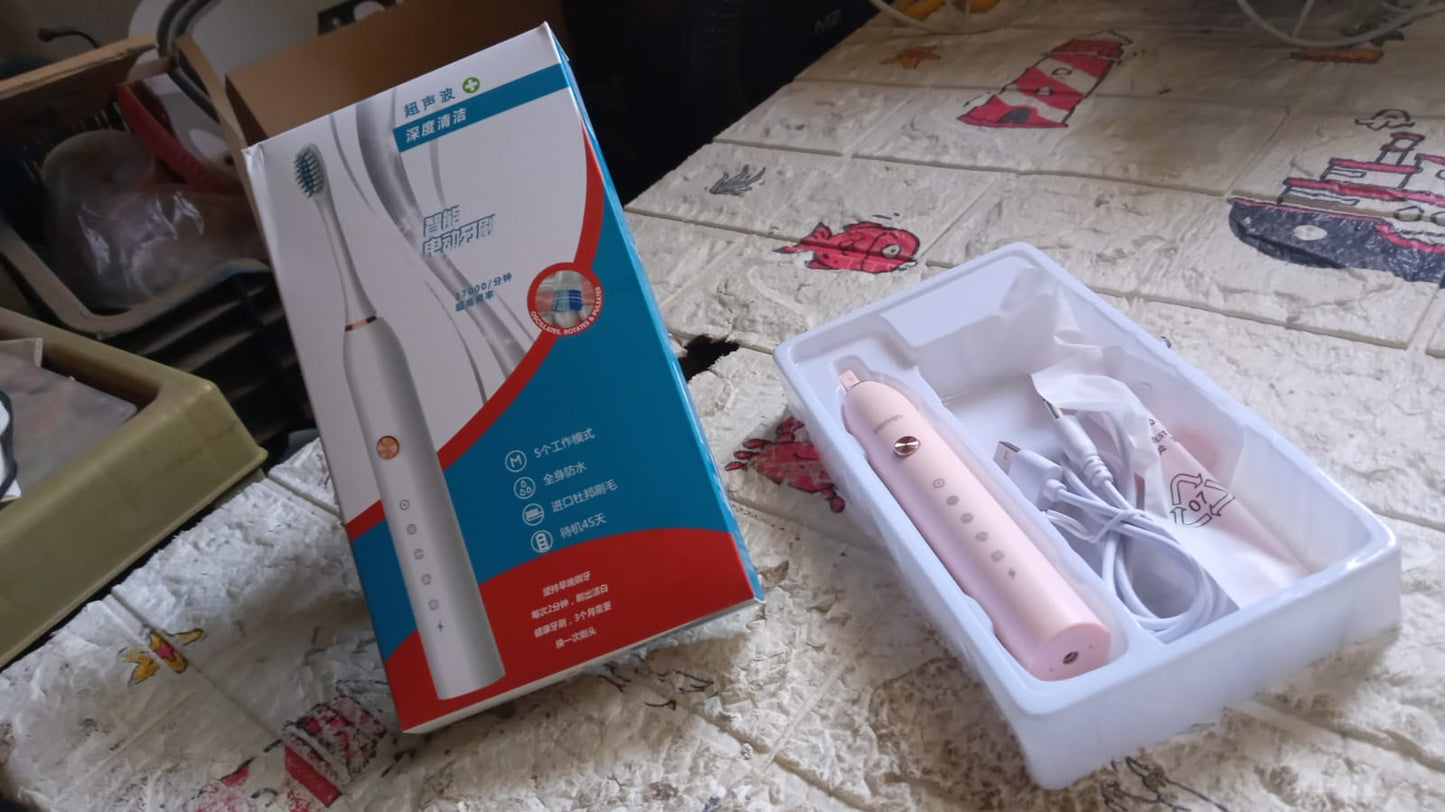 ELECTRIC TOOTHBRUSH FOR ADULTS AND TEENS, ELECTRIC TOOTHBRUSH DEEP CLEANSING TOOTHBRUSH WITH EXTRA BRUSH HEADS - Springkart