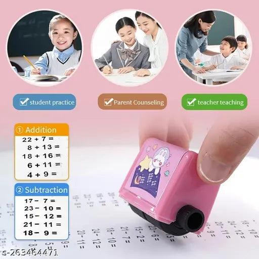 Addition and Subtraction Teaching Stamps for Kids,Roller Design Digital Teaching Stamp,Math Stamps - Springkart