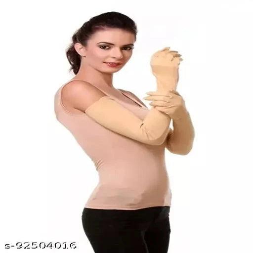 Cotton Full Hand Summer Gloves for Protection From Sun Burn/Heat/Pollution -1 Pair - Springkart