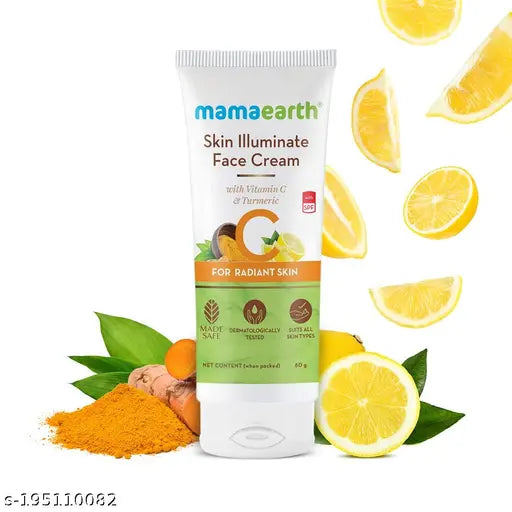 Mamaearth Skin Illuminate Face Cream, for skin brightening, with Vitamin C and Turmeric for Radiant Skin ā 80 g