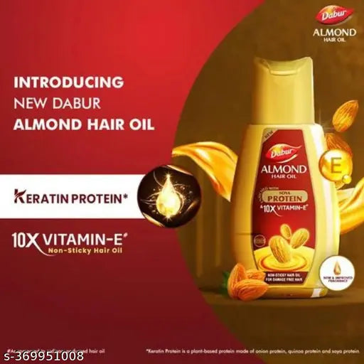 DABUR Almond Hair Oil - 95Ml + Dabur Almond Hair Oil - 45Ml(pack of 4) - Springkart