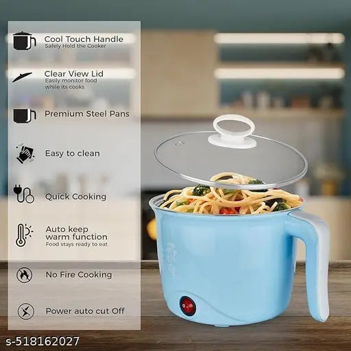 RIYANSH IMPORTER Champ 1500 Electric Multi Cooker with steamer | Rice Cooker | 5 egg tray | 1.2 litre 600 Watt | 3 Boiling Modes | Stainless Steel body | Egg boiler | Tea, Soup, Noodles maker