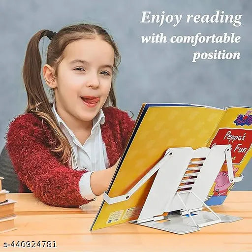 Adjustable Metal Bookstand - Portable Folding Design for Reading - Springkart