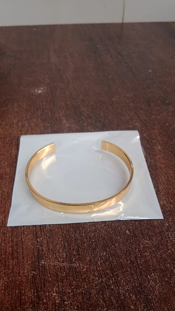 Customized / Personalized Stylish Kada Bracelets (1 Pc / Golden) - Springkart