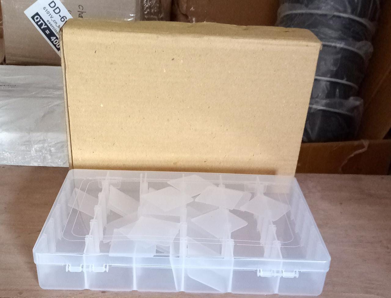 36 Grids Clear Plastic Organizer Jewelry Storage Box with Adjustable Dividers, Transparent Organizer Box (1pc) - Springkart
