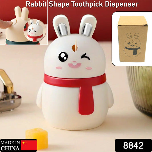 Rabbit Shape Toothpick Dispenser Pressing Small Size Accessory Durable Red | Home & Garden | Kitchen, Dining & Bar | Kitchen Storage & Organization | Racks & Holders Dining Room Table Decoration (1 Pc ) - Springkart
