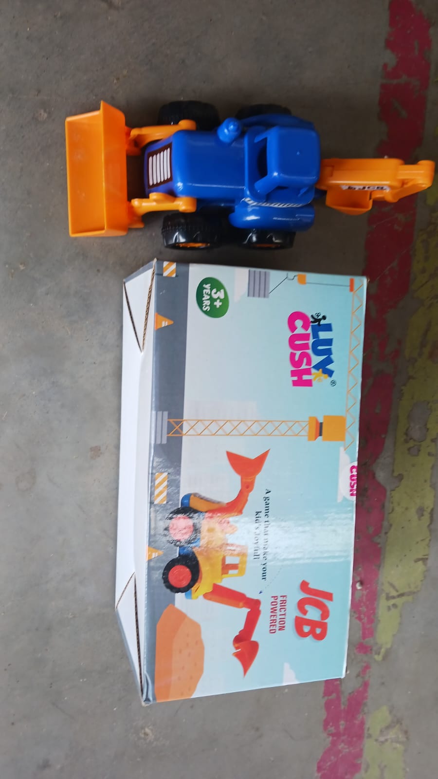 Friction Powered Construction JCB for Kids (1 Pc) - Springkart