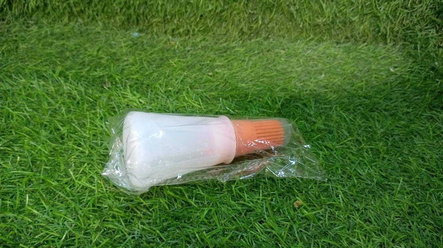 Silicone Cooking Oil Bottle With Basting Brush (Cap Not Include) - Springkart