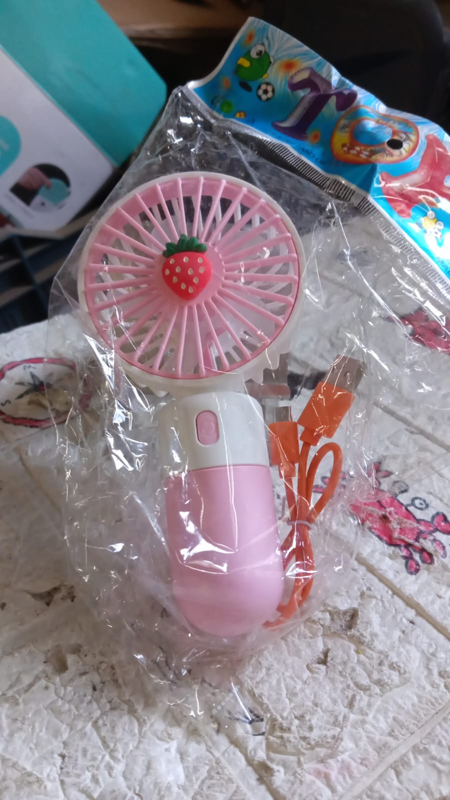 Portable Small Electric Fan Handheld, Rechargeable Mini Student Handheld Dormitory Class Personal Fan - Springkart