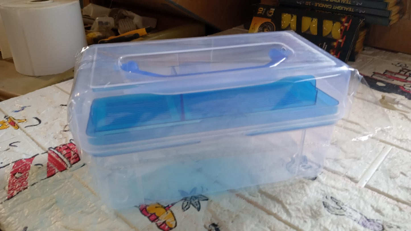 Plastic Art Storage Box Painting Supplies Multipurpose Case Meidum Size with Handle for Artists Students Medine Tools Cosmetics Fishing Supplies, for Artists Students - Springkart