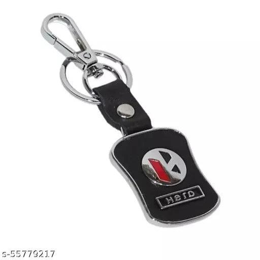 Alexus LEATHERITE BLACK Locking Key Chain - Springkart