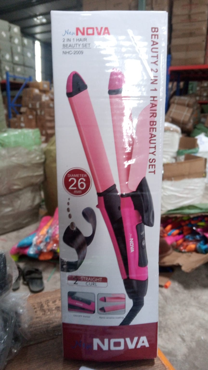 2 in 1 Hair Straightener and Curler Machine For Women | Curl & Straight Hair Iron - Springkart