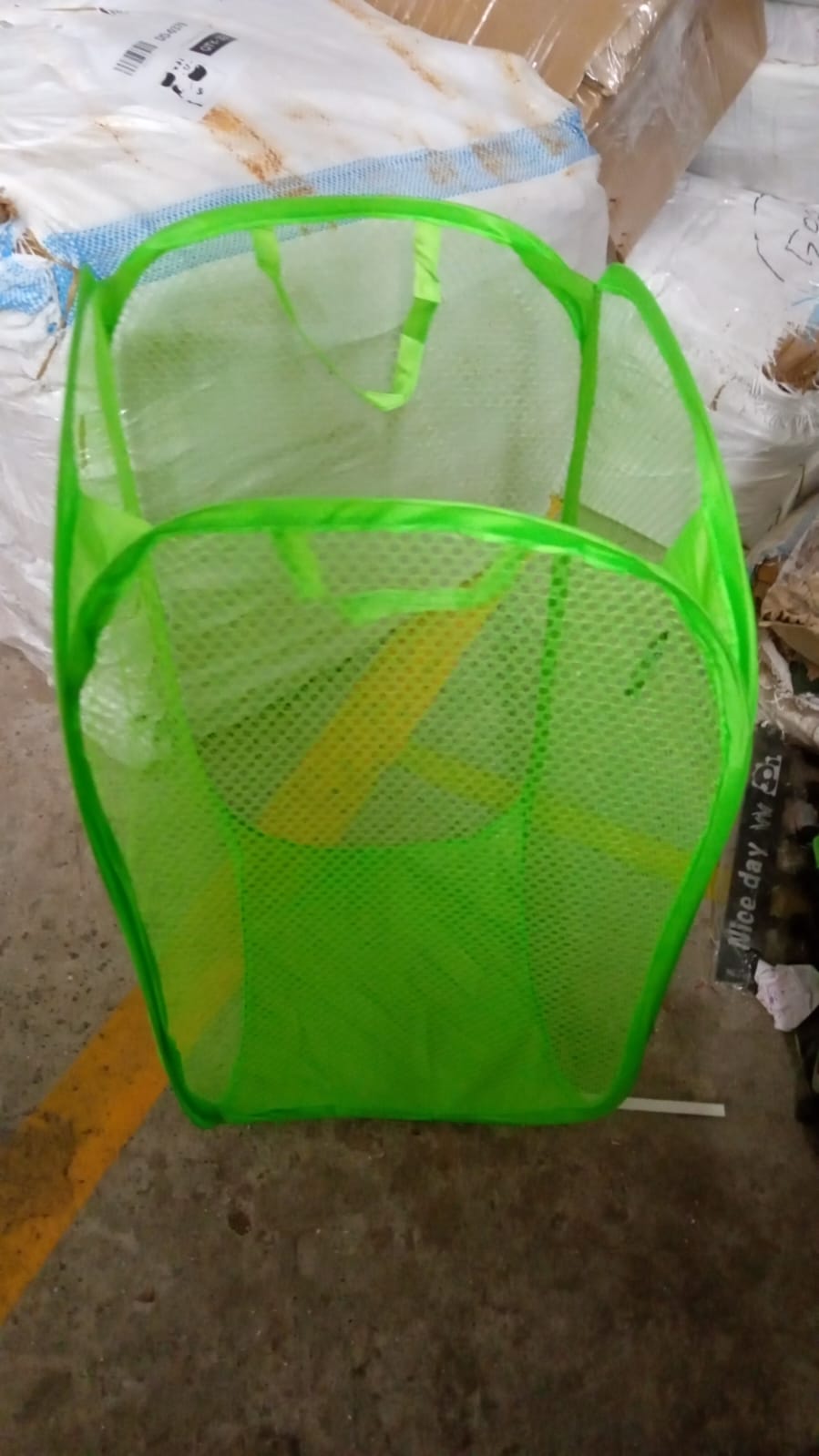 Foldable Collapsible Mesh Laundry Bag Pack Of 1 (Mix Color) - Springkart