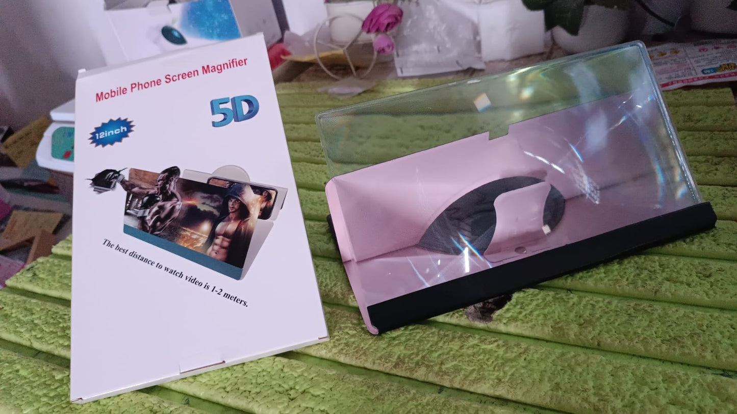 5D HD Mobile Phone Screen Magnifier Amplifier (1 Pc / 12 Inch) - Springkart