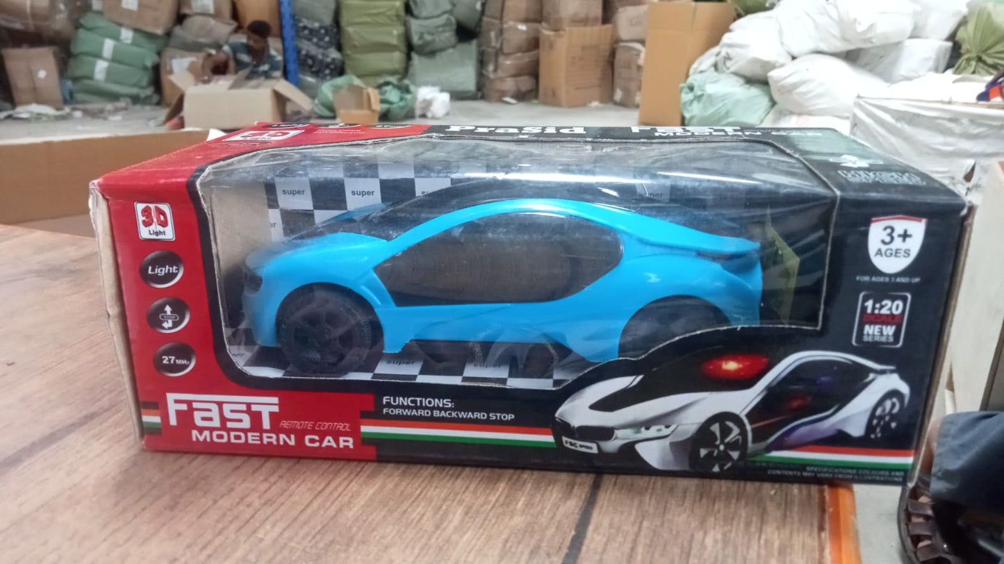 Remote Control Fast Modern Racing Car 3D Light with Go Forward And Backward - Springkart
