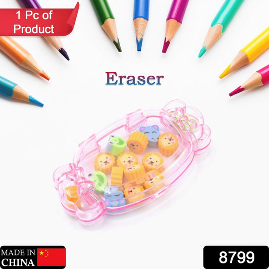 Cute School Eraser Set Cute Eraser Multi Design Rubber Erasers For Pencil Cleaning Stationery School Student Girl Kids (15 pc In1 Set) - Springkart