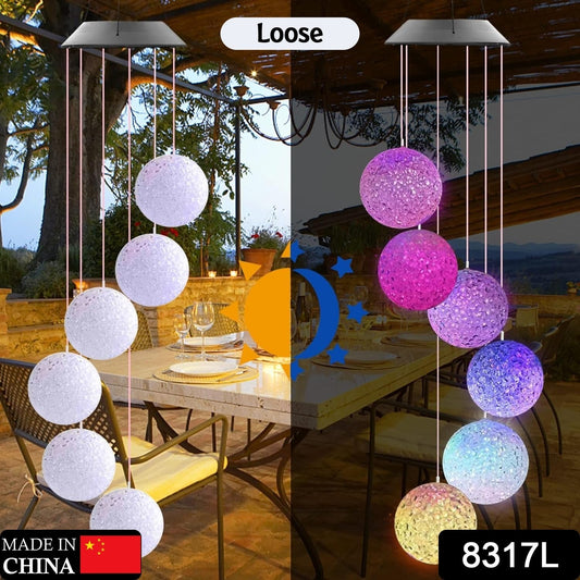 Solar Crystal Ball , Color Changing Solar Powered LED Hanging Light Mobile for Patio Yard Garden Home Outdoor Night Decor, Gifts - Springkart