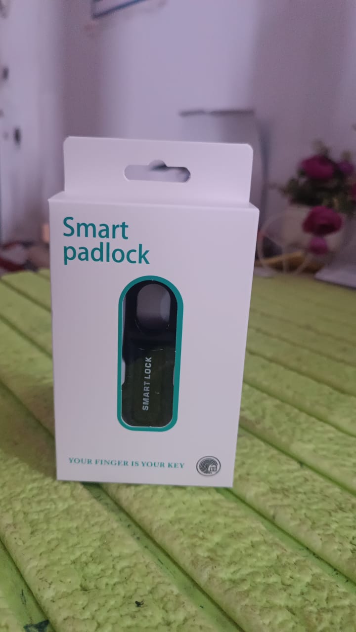 Small USB Rechargeable Smart Fingerprint Padlock for Locker - Springkart