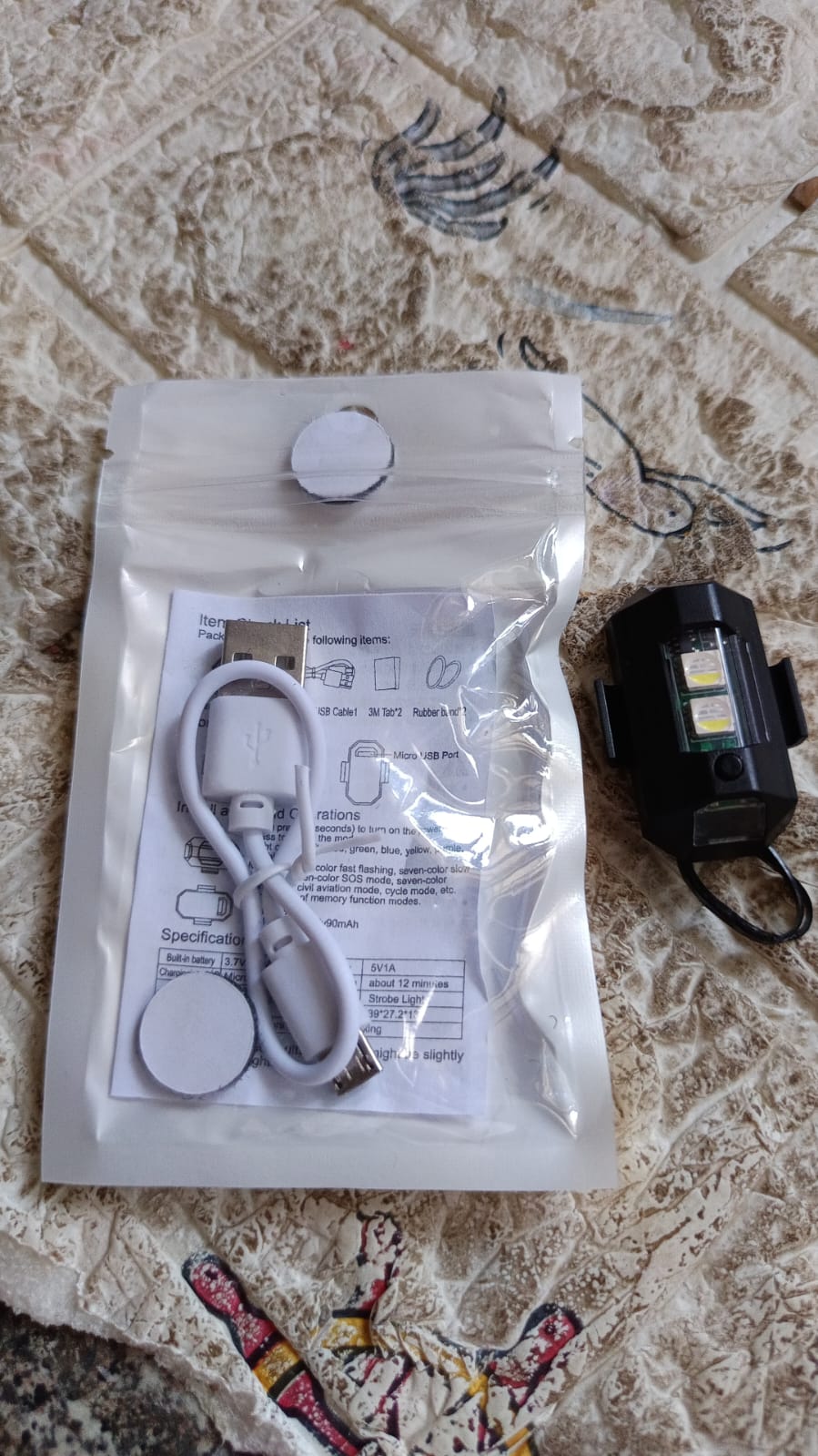 Mini LED Strobe Lights, Waterproof Lights, Lightweight RGB LED Lights Drone Strobe Lights Veicle Anti-Collision Strobe Light Bike Motocycle Lights USB Recharge Multi-colors - Springkart