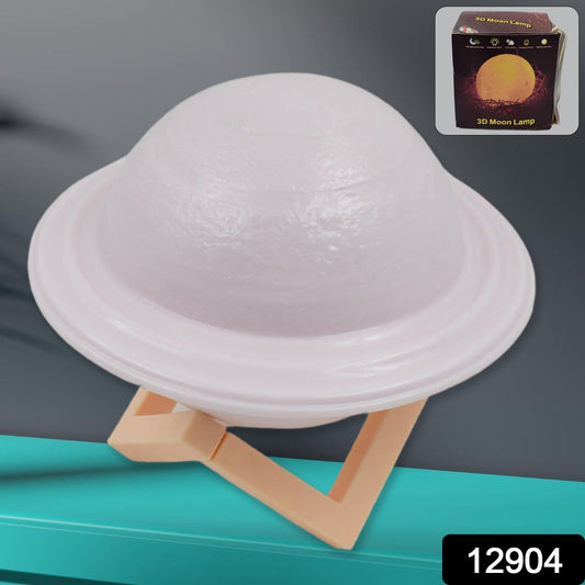 3D Saturn Lamp Home Decoration Bedside Night Light With Base (1 pc / Multicolor) - Springkart