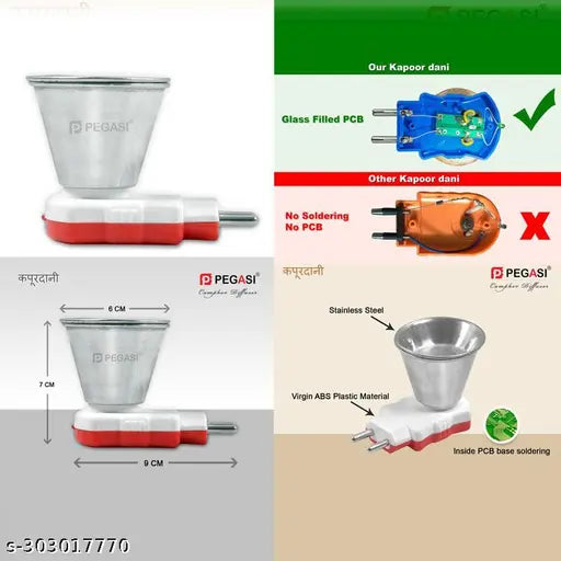 Electric Kapoor Dani Stand Kapur Incense Burner - Springkart