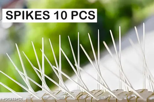 birds spikes (pack of 10)Anti Bird Plastic Spikes Black for AC Balconies Window Home Protection Covers 10 FT - Springkart