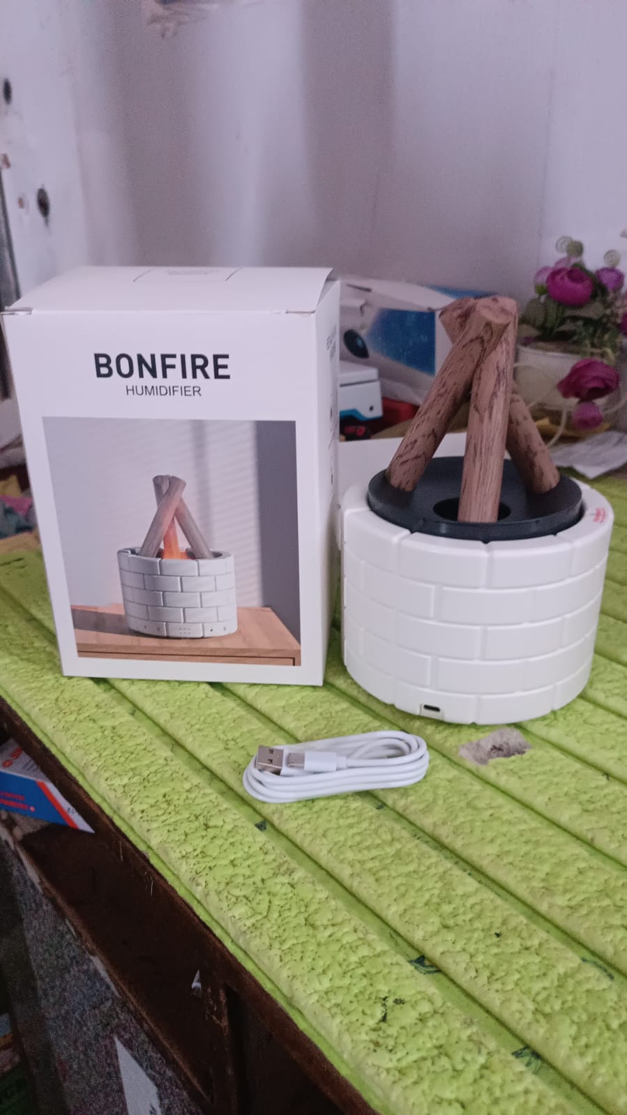 Bonfire Shaped Diffuser Essential Oil Diffuser Multi Function Flame Oil Diffuser (1 Pc) - Springkart