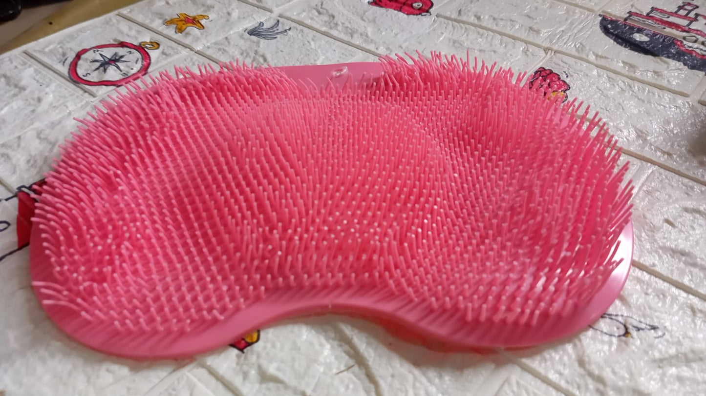 Silicone Bath Massage Cushion with Suction Cup, Shower Foot Scubber Brush Foot Bath Mat Scrubber, Anti-Slip Exfoliating Dead Skin Massage Pad Lazy Wash Feet Bathroom Mat - Springkart