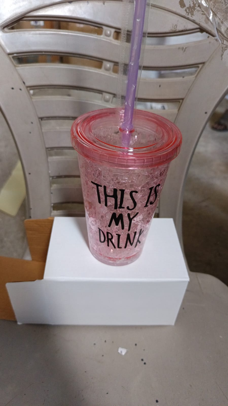 Plastic Creative Cold Drink Cup, Reusable Tea Coffee Tumbler with Lid and Straw, Double Wall Plastic Drinking Sport Bottle, Travel Tumbler - Springkart
