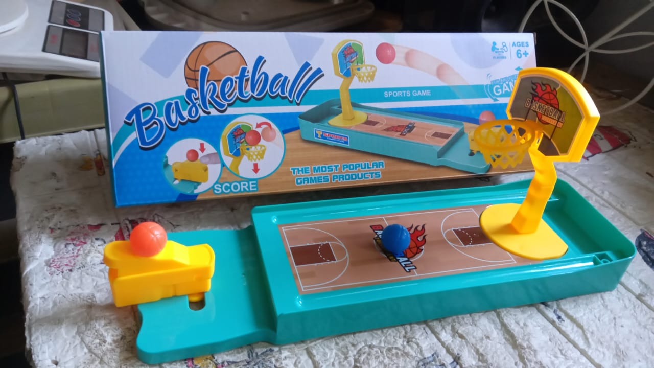 Mini Table Top Finger Basketball Game for Kids - Desktop Game for Kids & Adults, Basketball Finger Bowling Game, Fun Indoor Finger Bowling Game for Boys & Girls, Family Board Game - Springkart
