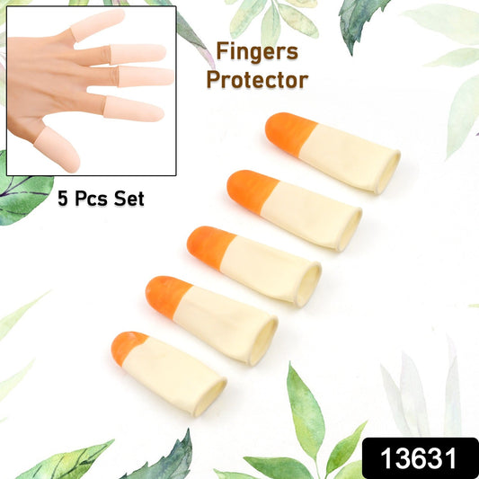 Finger Caps, Silicone Finger Protectors Sleeves (Finger Cots / 5 Pcs Set) - Springkart