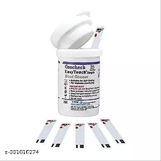 Ozocheck OZE25 Blood Glucose Test Strips | Accurate & Fast Results | Pack of 25 Strips (Only Strips) - Springkart